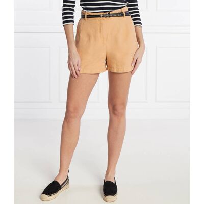 Tommy Hilfiger Szorty Relaxed fit z dodatkiem lnu beżowy 36 Tommy Hilfiger Szorty Relaxed fit z dodatkiem lnu beżowy 36