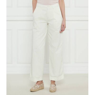 Guess Jeans Spodnie flare fit high waist kremowy 31/30 Guess Jeans Spodnie flare fit high waist kremowy 31/30