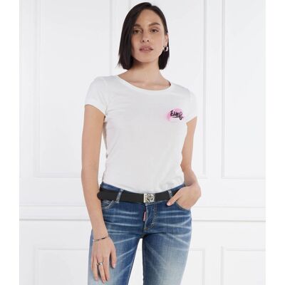 Dsquared2 T-shirt Scoop Slim Fit biały XXS Dsquared2 T-shirt Scoop Slim Fit biały XXS
