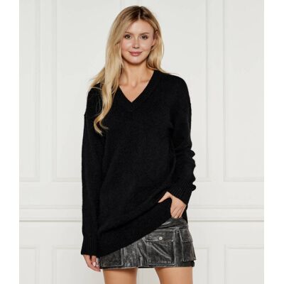 Calvin Klein Jeans Sweter z dodatkiem wełny czarny M Calvin Klein Jeans Sweter z dodatkiem wełny czarny M