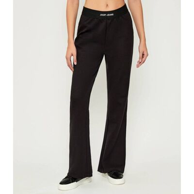 Joop! Jeans Spodnie dresowe Tuvana flare fit czarny L Joop! Jeans Spodnie dresowe Tuvana flare fit czarny L