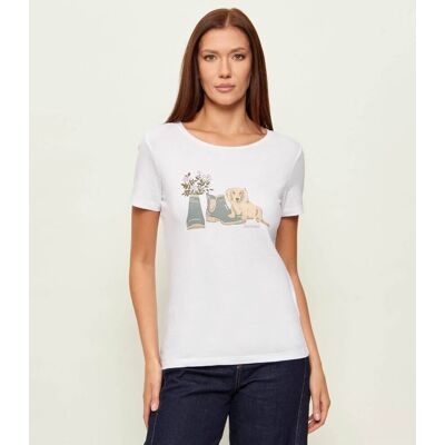Barbour T-shirt Brambles Relaxed fit biały 42 Barbour T-shirt Brambles Relaxed fit biały 42