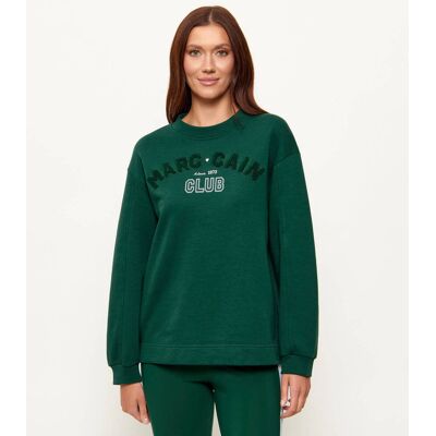 Marc Cain Bluza Loose fit butelkowa zieleń 36 Marc Cain Bluza Loose fit butelkowa zieleń 36