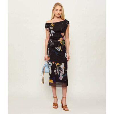 Desigual Tiulowa sukienka DELAWARE czarny M Desigual Tiulowa sukienka DELAWARE czarny M