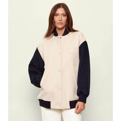 Weekend MaxMara Wełniana kurtka bomber WKDELLISSE Relaxed fit beżowy 38 Weekend MaxMara Wełniana kurtka bomber WKDELLISSE Relaxed fit beżowy 38
