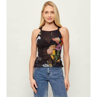 Desigual Top BRUSELAS Slim Fit czarny M Desigual Top BRUSELAS Slim Fit czarny M