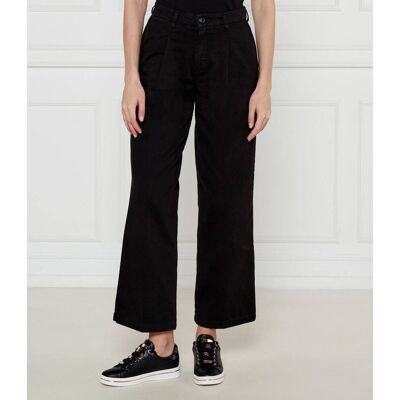 Guess Jeans Spodnie flare fit high waist czarny 27/30 Guess Jeans Spodnie flare fit high waist czarny 27/30