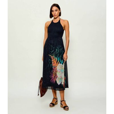 Desigual Sukienka TROPICAL czarny M Desigual Sukienka TROPICAL czarny M