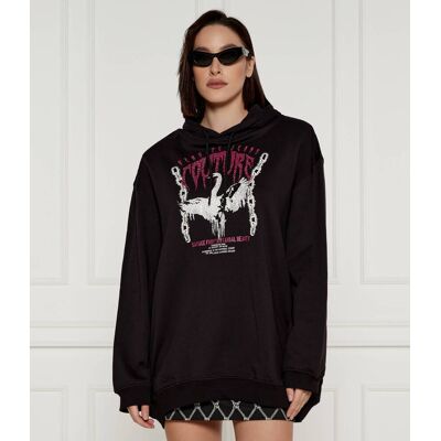 Versace Jeans Couture Bluza Oversize fit czarny XS Versace Jeans Couture Bluza Oversize fit czarny XS