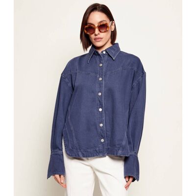 Boss ORANGE Jeansowa koszula C_OVERSHIRT 1.0 Oversize fit granatowy L Boss ORANGE Jeansowa koszula C_OVERSHIRT 1.0 Oversize fit granatowy L