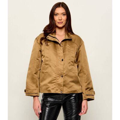 AllSaints Kurtka LUELLAH Oversize fit beżowy XS AllSaints Kurtka LUELLAH Oversize fit beżowy XS
