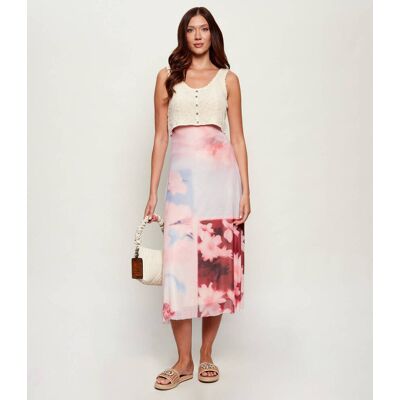 Desigual Tiulowa sukienka 2w1 FRIDA różowy M Desigual Tiulowa sukienka 2w1 FRIDA różowy M