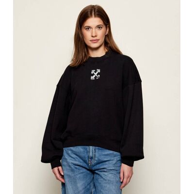 OFF-WHITE Bluza Oversize fit czarny L OFF-WHITE Bluza Oversize fit czarny L