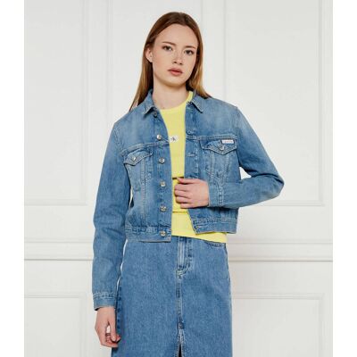 Calvin Klein Jeans Jeansowa kurtka 90''S Cropped Fit niebieski M Calvin Klein Jeans Jeansowa kurtka 90''S Cropped Fit niebieski M