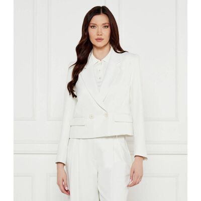 Marc Cain Marynarka Cropped Fit biały 38 Marc Cain Marynarka Cropped Fit biały 38