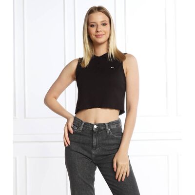 Tommy Jeans Top Cropped Fit czarny XL Tommy Jeans Top Cropped Fit czarny XL