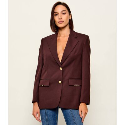 Elisabetta Franchi Marynarka Oversize fit z dodatkiem wełny brązowy 42 Elisabetta Franchi Marynarka Oversize fit z dodatkiem wełny brązowy 42