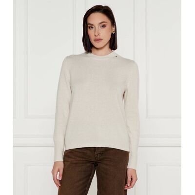 Liu Jo Wełniany sweter Regular Fit ecru S Liu Jo Wełniany sweter Regular Fit ecru S