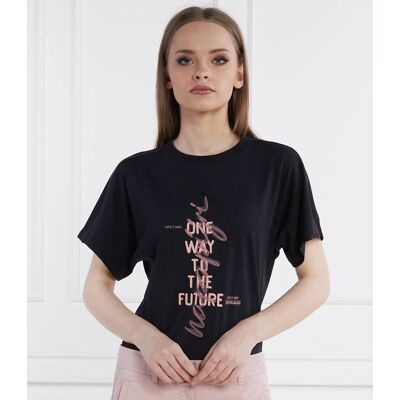 Napapijri T-shirt S-KEITH Loose fit czarny S Napapijri T-shirt S-KEITH Loose fit czarny S