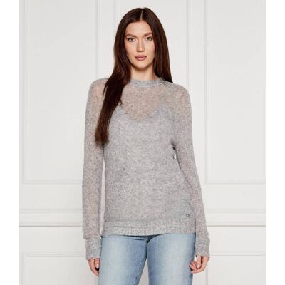 Guess Sweter + top IZABELLA Regular Fit z dodatkiem wełny szary M Guess Sweter + top IZABELLA Regular Fit z dodatkiem wełny szary M