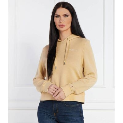 Tommy Hilfiger Bluza MINI CORP LOGO Relaxed fit beżowy XS Tommy Hilfiger Bluza MINI CORP LOGO Relaxed fit beżowy XS