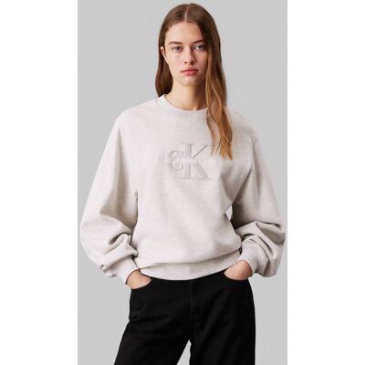Calvin Klein Jeans Bluza Chenille Regular Fit biały L Calvin Klein Jeans Bluza Chenille Regular Fit biały L