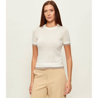 Guess Wełniany sweter STORMI Slim Fit kremowy XL Guess Wełniany sweter STORMI Slim Fit kremowy XL