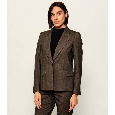 Marc Cain Marynarka Slim Fit brązowy 36 Marc Cain Marynarka Slim Fit brązowy 36