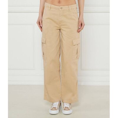 Guess Jeans Spodnie cargo Relaxed fit beżowy 29/30 Guess Jeans Spodnie cargo Relaxed fit beżowy 29/30