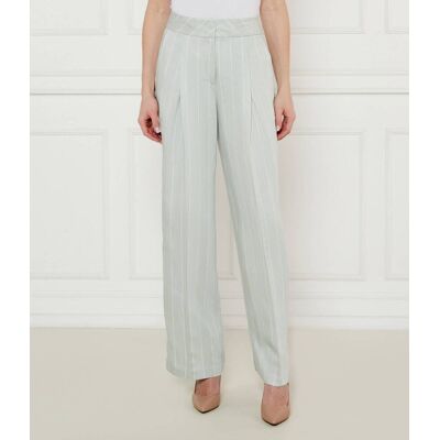 Marc Cain Spodnie WICHITA flare fit z dodatkiem lnu miętowy 42 Marc Cain Spodnie WICHITA flare fit z dodatkiem lnu miętowy 42