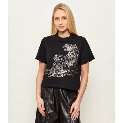AllSaints T-shirt POUNCE LISA Loose fit czarny M AllSaints T-shirt POUNCE LISA Loose fit czarny M
