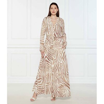 Marciano Guess Sukienka z dodatkiem lnu beżowy 36 Marciano Guess Sukienka z dodatkiem lnu beżowy 36