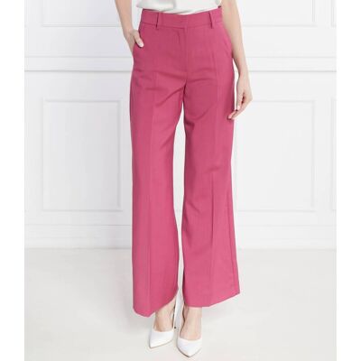 Weekend MaxMara Wełniane spodnie Regular Fit fuksja 38 Weekend MaxMara Wełniane spodnie Regular Fit fuksja 38