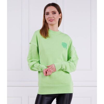 Karl Lagerfeld Bluza ikonik 2.0 tonal Relaxed fit zielony L Karl Lagerfeld Bluza ikonik 2.0 tonal Relaxed fit zielony L