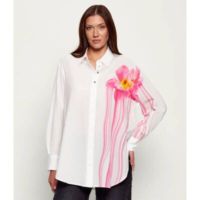 Desigual Koszula GLOSS Oversize fit biały XS Desigual Koszula GLOSS Oversize fit biały XS