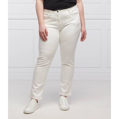 Persona by Marina Rinaldi Spodnie RAFIA Plus size Regular Fit biały 40 Persona by Marina Rinaldi Spodnie RAFIA Plus size Regular Fit biały 40