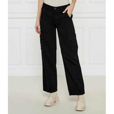Guess Jeans Spodnie cargo Relaxed fit czarny 31/30 Guess Jeans Spodnie cargo Relaxed fit czarny 31/30