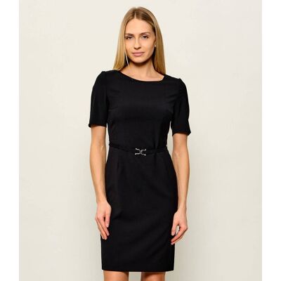 Boss BLACK Wełniana sukienka Daleah czarny 40 Boss BLACK Wełniana sukienka Daleah czarny 40