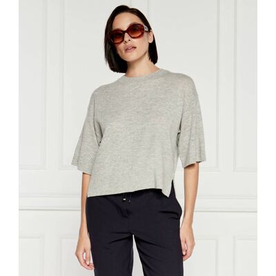 Marella Wełniany sweter Drava Cropped Fit szary L Marella Wełniany sweter Drava Cropped Fit szary L