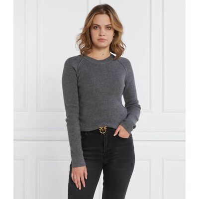 Pinko Sweter Regular Fit z dodatkiem wełny i kaszmiru szary XS Pinko Sweter Regular Fit z dodatkiem wełny i kaszmiru szary XS