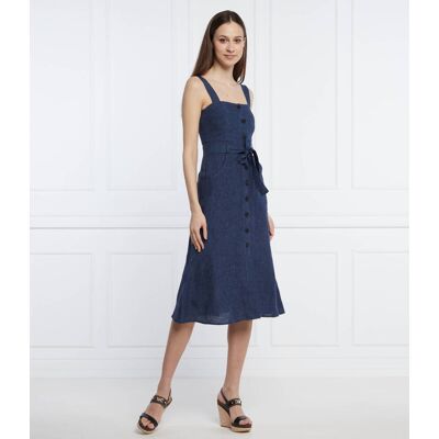 Marella Lniana sukienka NIZZA granatowy 34 Marella Lniana sukienka NIZZA granatowy 34