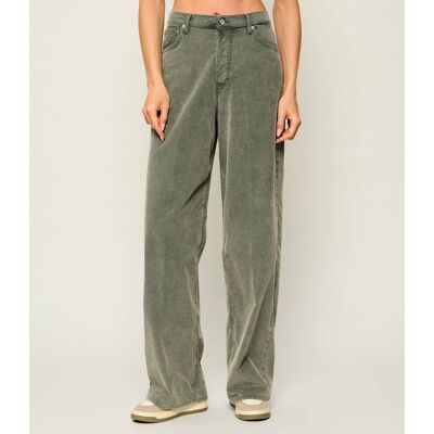 DONDUP - made in Italy Spodnie Dakota Loose fit sztruks zielony 28 DONDUP - made in Italy Spodnie Dakota Loose fit sztruks zielony 28