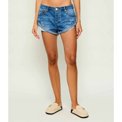 One Teaspoon Jeansowe szorty PACIFICA BANDIT Relaxed fit low waist niebieski 28 One Teaspoon Jeansowe szorty PACIFICA BANDIT Relaxed fit low waist niebieski 28