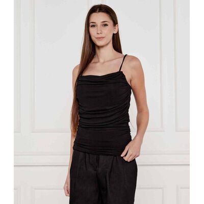 HUGO Top Doffiano Slim Fit czarny XS HUGO Top Doffiano Slim Fit czarny XS