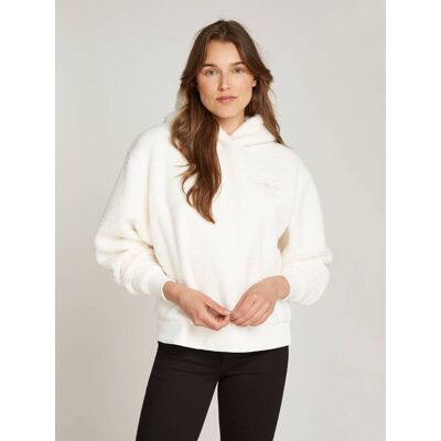 Calvin Klein Jeans Bluza Regular Fit ecru XS Calvin Klein Jeans Bluza Regular Fit ecru XS