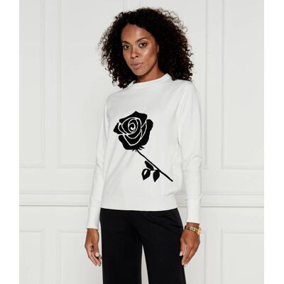 Marella Sweter Luglio Regular Fit biały XL Marella Sweter Luglio Regular Fit biały XL