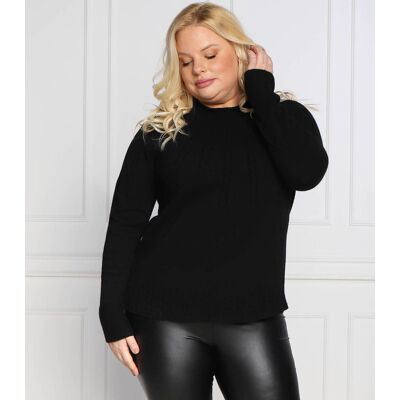 Persona by Marina Rinaldi Sweter AIRONE plus size Regular Fit z dodatkiem wełny i kaszmiru czarny 38/40 Persona by Marina Rinaldi Sweter AIRONE plus size Regular Fit z dodatkiem wełny i kaszmiru czarny 38/40