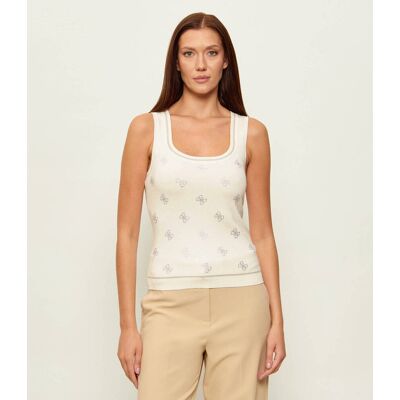 Guess Top Slim Fit ecru XL Guess Top Slim Fit ecru XL