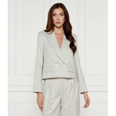 Marc Cain Marynarka Cropped Fit z dodatkiem wełny szary 40 Marc Cain Marynarka Cropped Fit z dodatkiem wełny szary 40