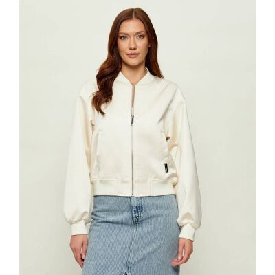Karl Lagerfeld Kurtka bomber cote d Regular Fit ecru 42 Karl Lagerfeld Kurtka bomber cote d Regular Fit ecru 42